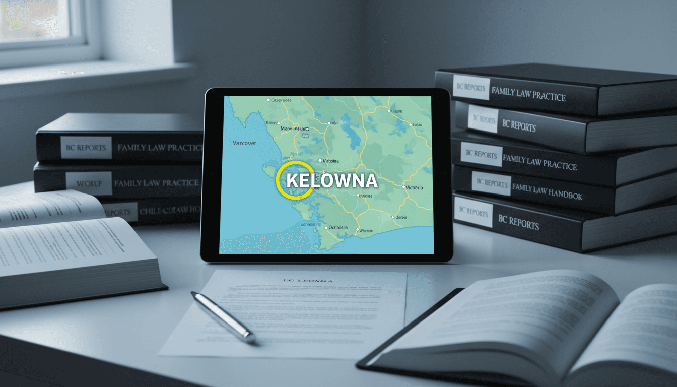 British Columbia map showing family law services coverage