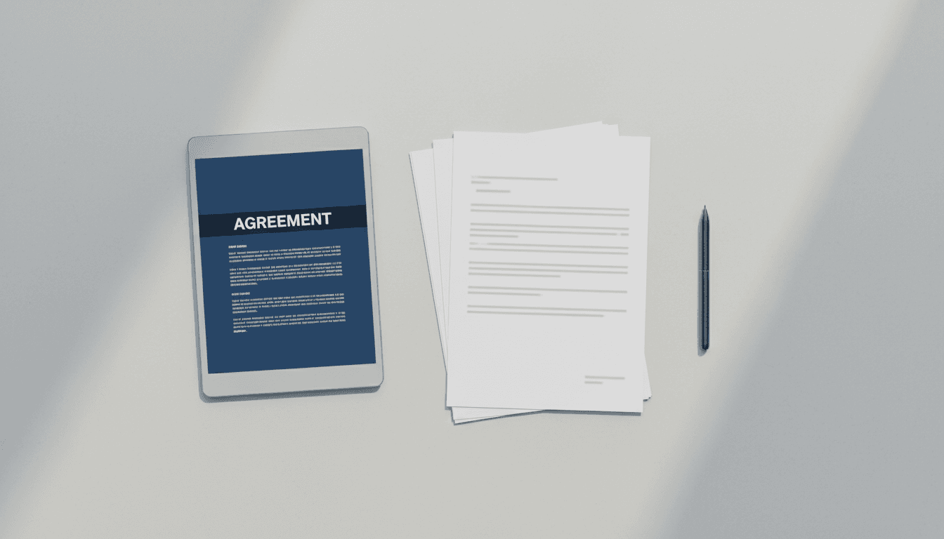 Online family law agreement documents and digital contract review