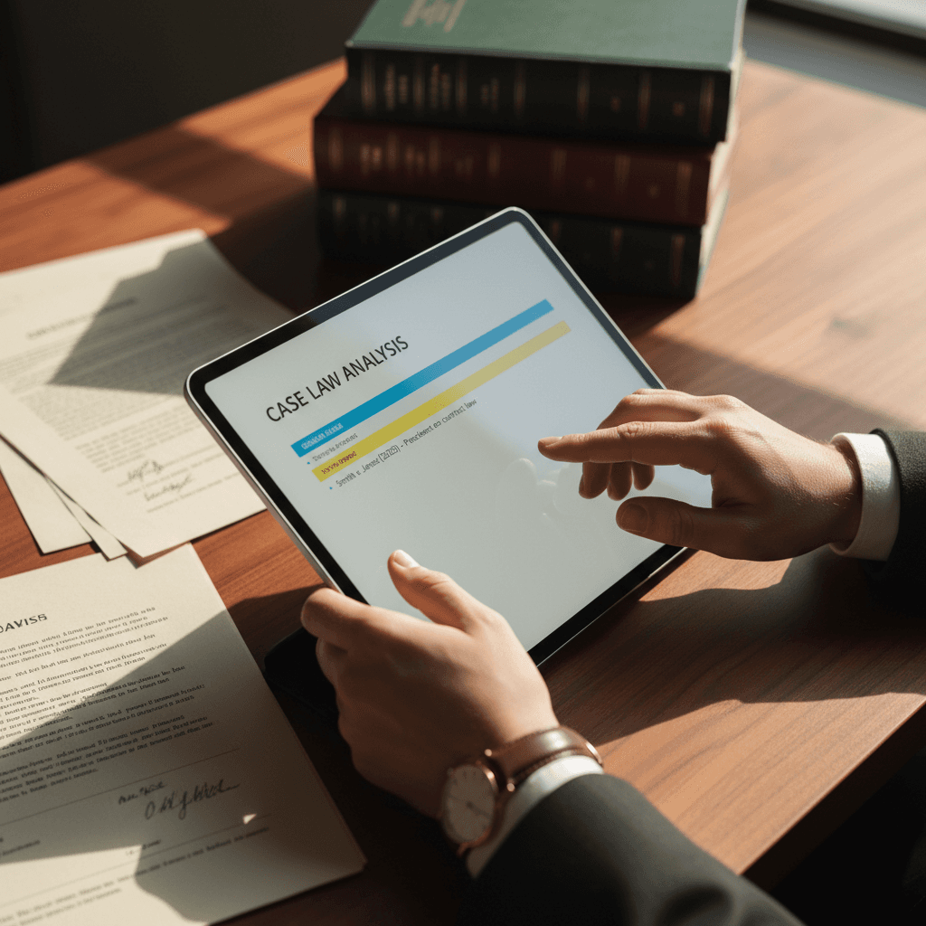 Family law agreement on digital tablet